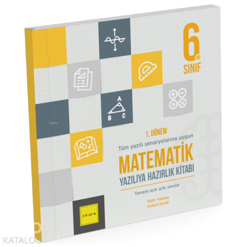 Kare Yayınları 6. Sınıf 1. Dönem Matematik Yazılıya Hazırlık Kitabı | 