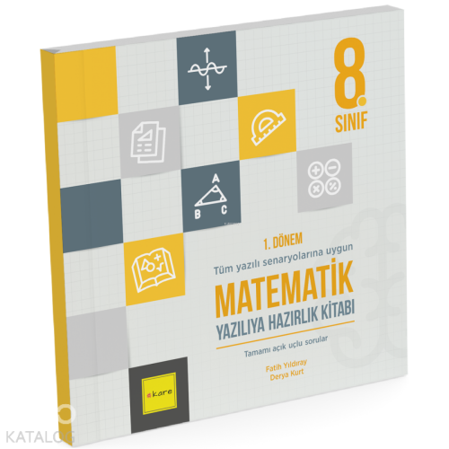 Kare Yayınları 8. Sınıf LGS 1. Dönem Matematik Yazılıya Hazırlık Kitab