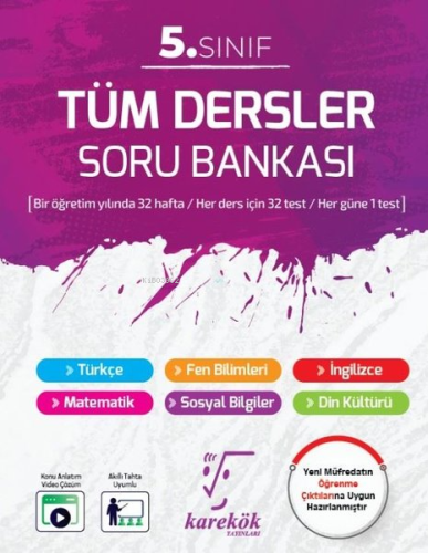 Karekök 5. Sınıf Tüm Dersler Soru Bankası | Kolektif | Karekök Yayınla