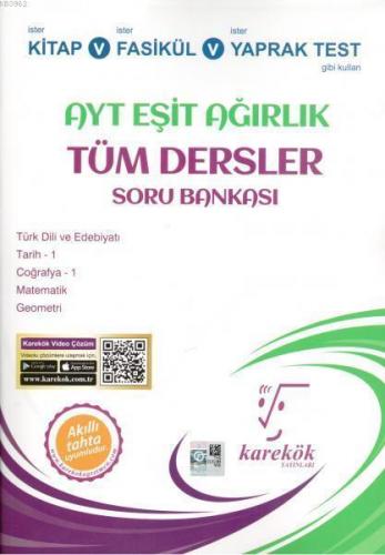 Karekök Yayınları AYT Eşit Ağırlık Tüm Dersler Soru Bankası Karekök | 