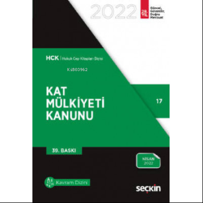 Kat Mülkiyeti Kanunu (Cep) | Remzi Özmen | Seçkin Yayıncılık