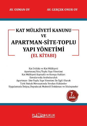 Kat Mülkiyeti Kanunu Ve Apartman-Site Toplu Yapı Yönetimi | Osman Oy |