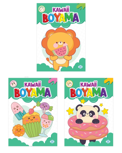 Kawaii Boyama Seti (3 Kitap Takım) | Kolektif | Dokuz Çocuk