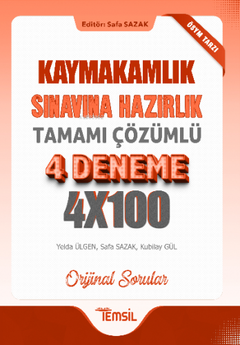 Kaymakamlık Sınavına Hazırlık Tamamı Çözümlü 4 Deneme | Yelda ÜLGEN | 