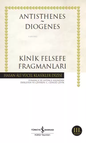 Kinik Felsefe Fragmanları | Diogenes Laertios | Türkiye İş Bankası Kül