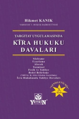 Kira Hukuku Davaları | Hikmet Kanık | Yetkin Yayınları