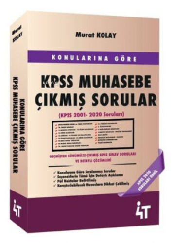 Konularına Göre Kpss Muhasebe Çıkmış Sorular 2.Baskı | Murat Kolay | 4