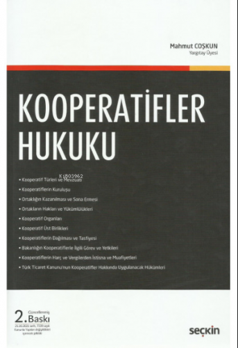 Kooperatifler Hukuku | Mahmut Coşkun | Seçkin Yayıncılık