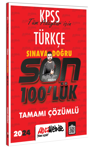 Kpss 2024 Türkçe Son 100 lük Tamamı Çözümlü Sorular | Mustafa Onur Boz