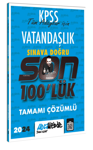 Kpss 2024 Vatandaşlık Son 100 lük Tamamı Çözümlü Sorular | Özgür Özkın