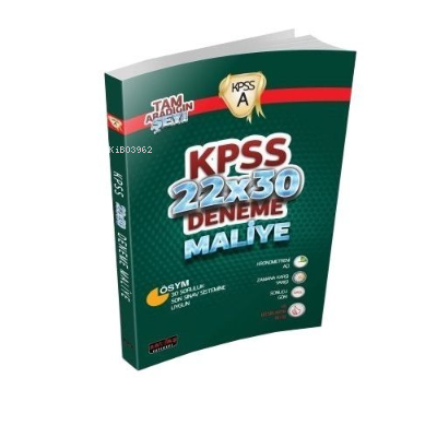 KPSS A Grubu Maliye 22x30 Deneme | Kolektif | Savaş Yayınevi