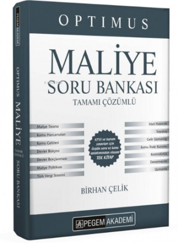 KPSS A Grubu Optimus Maliye Tamamı Çözümlü Soru Bankası | Birhan Çelik