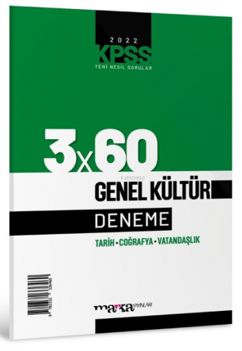 KPSS Genel Kültür 3x60 Deneme Sınavı Marka Yayınları | Kolektif | Mark