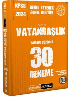 KPSS Genel Kültür Genel Yetenek Vatandaşlık 30 Deneme | Kolektif | Peg