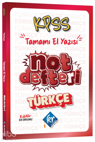 KPSS Türkçe El Yazısı Konu Anlatım Defteri | Elif Eryılmaz | KR Akadem