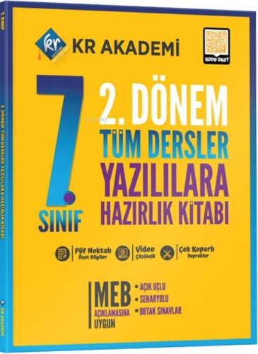 KR Akademi 7. Sınıf 2. Dönem Tüm Dersler Yazılılara Hazırlık Kitabı | 