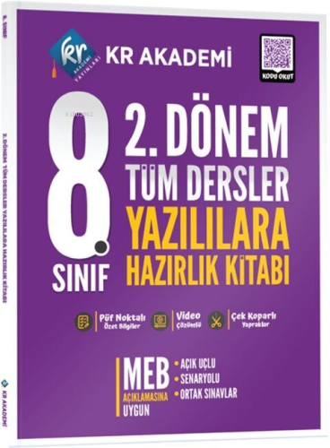 KR Akademi 8. Sınıf 2. Dönem Tüm Dersler Yazılılara Hazırlık Kitabı | 