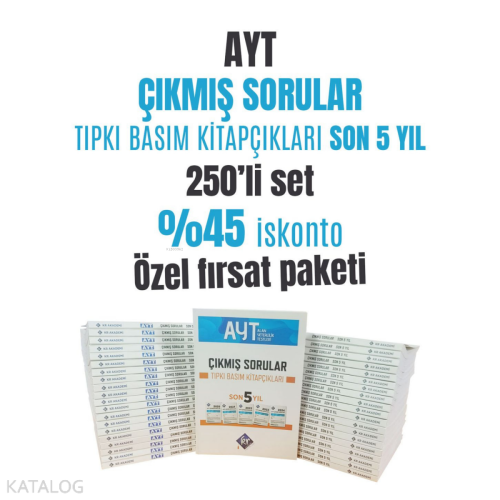 KR Akademi Yayınları AYT Çıkmış Sorular Son 5 Yıl Tıpkı Basım Fasiküll