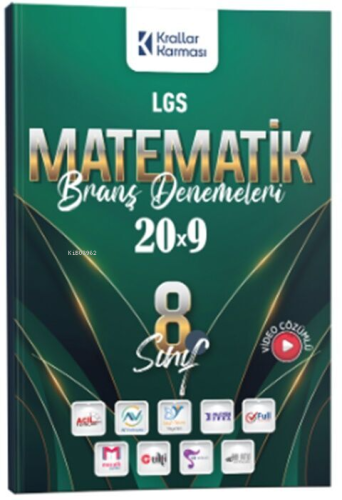 Krallar Karması 8. Sınıf LGS Matematik 20 x 9 Branş Denemeleri | Kolek