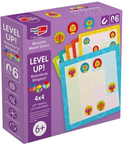 Level Up! 6 - Robotlarla Bölgesel Sudoku | | Dikkat Atölyesi Yayınları