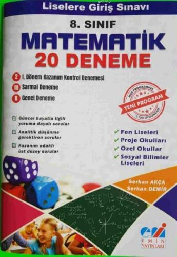 LGS-20 li Matematik Denemesi | Serkan Akça | Emin Yayınları