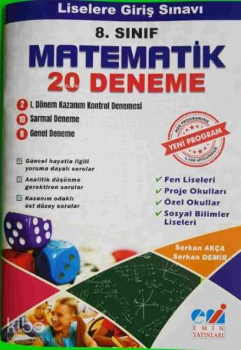 LGS-20 li Matematik Denemesi | Serkan Akça | Emin Yayınları