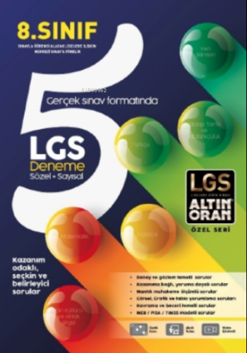 LGS 5 Sözel - 5 Sayısal Deneme | Kolektif | Borealis Yayınevi