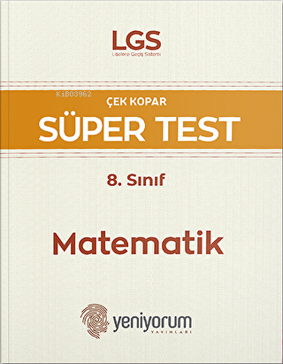 LGS 8. Sınıf Matematik Çek Kopar Süper Test | Kolektif | Yeniyorum Yay