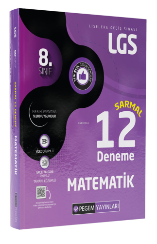 LGS 8.Sınıf Matematik Sarmal 12 Deneme | Kolektif | Pegem Akademi Yayı