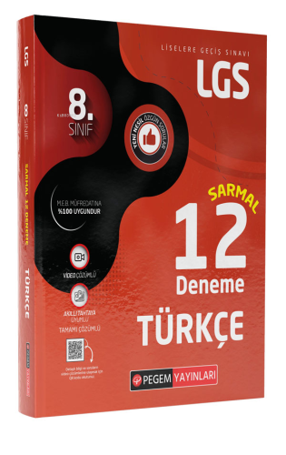 LGS 8.Sınıf Türkçe Sarmal 12 Deneme | Kolektif | Pegem Akademi Yayıncı