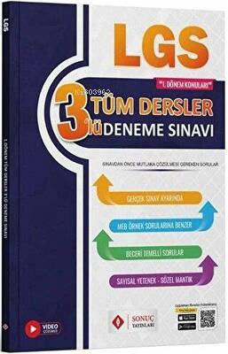 Lgs Tüm Dersler 3 Lü Deneme 1.Dönem 2022-2023 | Kolektif | Sonuç Yayın