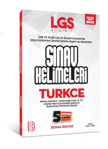 LGS Türkçe Sınav Kelimeleri 5 Deneme İlaveli Benim Hocam Yayınları | M