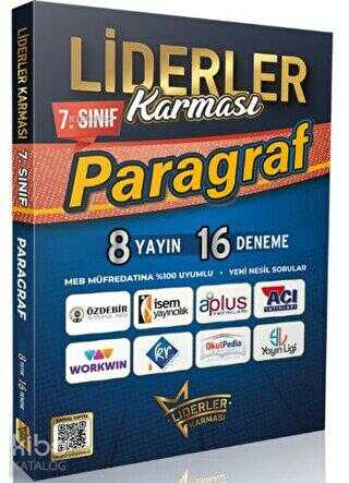 Liderler Karması 7. Sınıf Paragraf Denemeleri 8 Yayın 16 Deneme | Kole