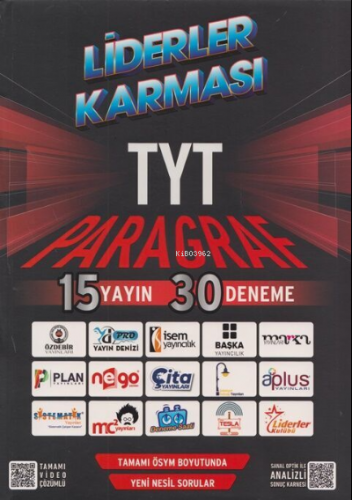 Liderler Karması TYT Paragraf Denemeleri 15 Yayın 30 Deneme | Kolektif