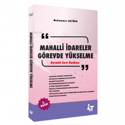 Mahalli İdareler Görevde Yükselme Ayrıntılı Soru Bankası | Muhammet Ak