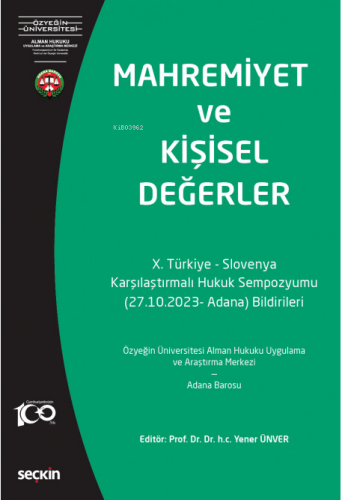 Mahremiyet ve Kişisel Değerler | Yener Ünver | Seçkin Yayıncılık