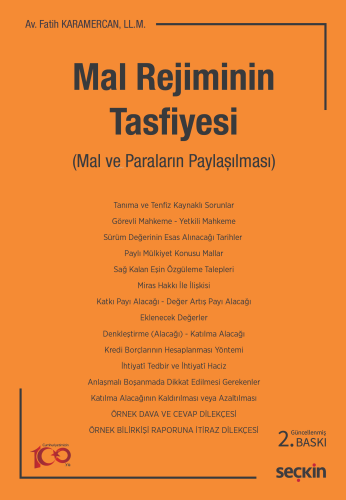 Mal Rejiminin Tasfiyesi | Fatih Karamercan | Seçkin Yayıncılık