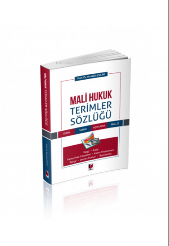 Mali Hukuk Terimler Sözlüğü | Mustafa Çolak | Adalet Yayınevi