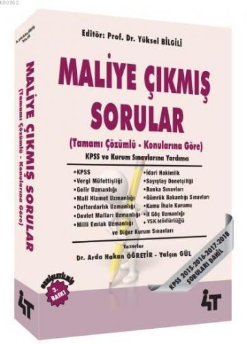 Maliye Çıkmış Sorular | Arda Hakan Öğretir | 4T Yayınevi