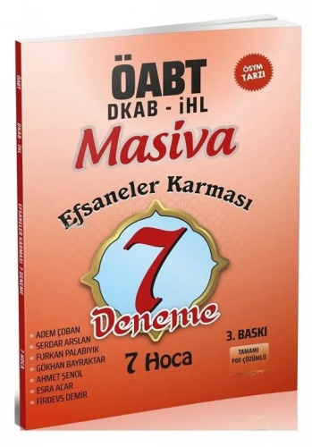 Masiva ÖABT Din Kültürü Efsaneler Karması 7 Hoca 7 Deneme - Ahmet Şeno