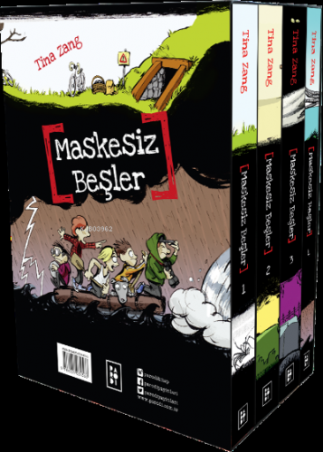 Maskesiz Beşler Serisi (4 Kitap Set Kutulu) | Tina Zang | Parodi Yayın