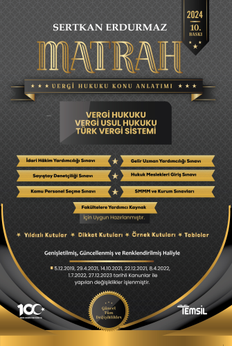 Matrah Vergi Hukuku Konu Anlatımı Vergi Hukuku – Vergi Usul Hukuku – T