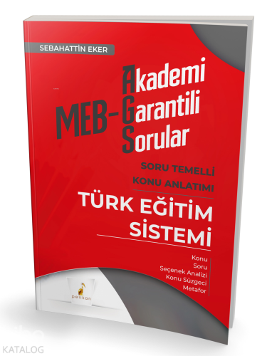 MEB – AGS Türk Eğitim Sistemi Soru Temelli Konu Anlatımı | Sebahattin 