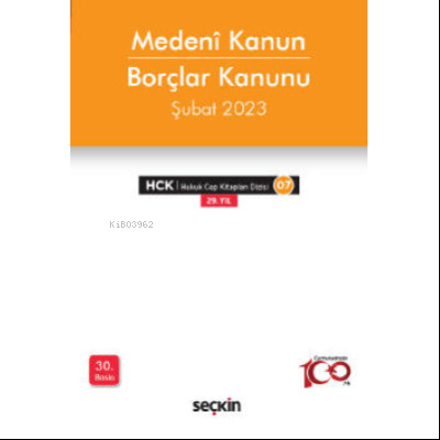 Medeni Kanun – Borçlar Kanunu (Cep) | Remzi Özmen | Seçkin Yayıncılık