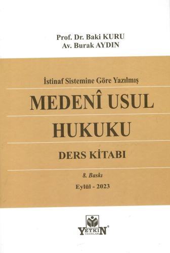 Medenî Usul Hukuku (Ders Kitabı) | Burak Aydın | Yetkin Yayınları