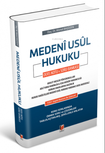 Medeni Usul Hukuku Ders Notu & Soru Bankası | Ahmet Başözen | Adalet Y