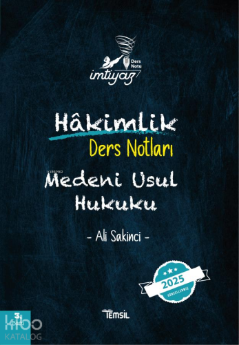 Medeni Usul Hukuku;Hakimlik Ders Notları | Ali Sakinci | Temsil Kitap