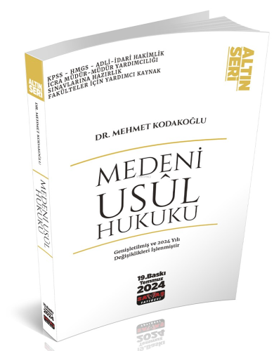 Medeni Usul Hukuku Konu Anlatımı | Mehmet Kodakoğlu | Savaş Yayınevi