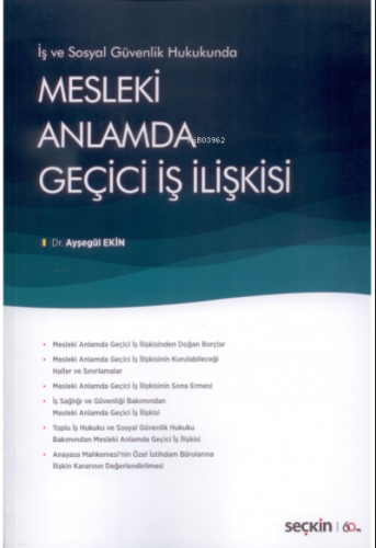 Mesleki Anlamda Geçici İş İlişkisi | Ayşegül Ekinci | Seçkin Yayıncılı