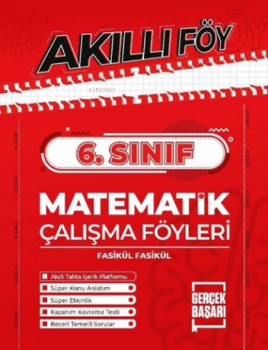 Metafor 6.Sınıf Matematik Akıllı Föy | Kolektif | Gerçek Başarı Yayınl